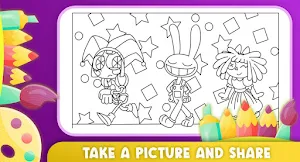 Pomni Digital circus coloring Screenshot 3