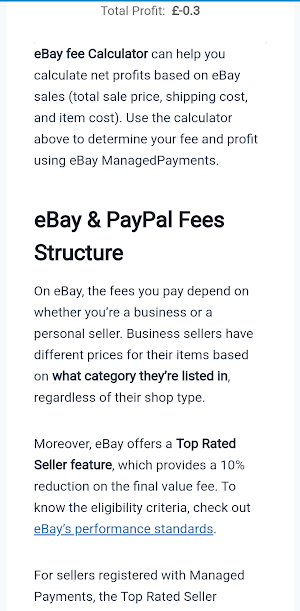 Ebay Fee Calculator Screenshot 1