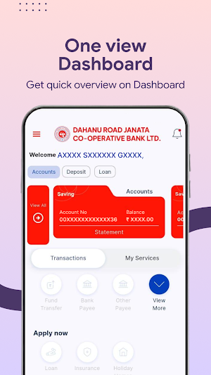 DJCB Mobile Banking Screenshot 1