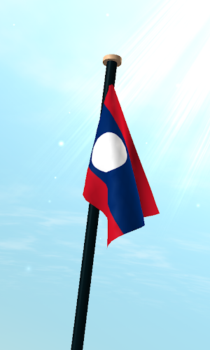 Laos Flag 3D Live Wallpaper Screenshot 2