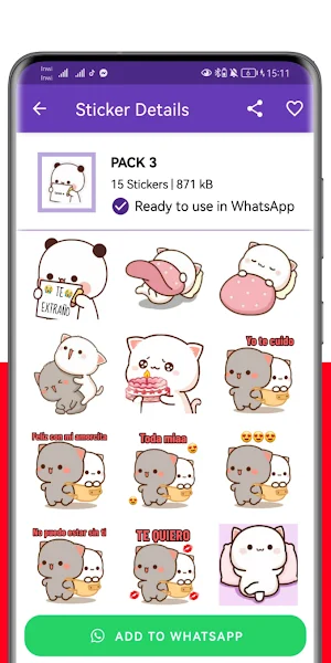 WASticker - BubuDudu Brownie Screenshot 1