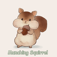 Cute Wallpaper Munching Squirrel Theme