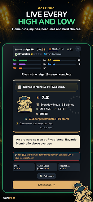 GOATINHO Baseball Screenshot 2