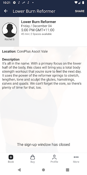 CorePlus - Pilates Yoga Reform Screenshot 2