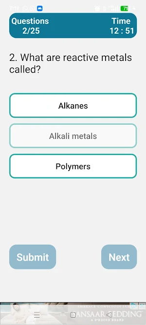 NEET Chemistry Quiz Screenshot 1