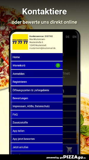Pizza Kurier Lemgo Screenshot 2