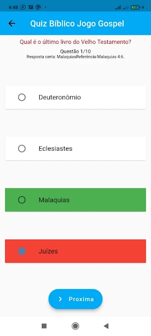 Quiz Bíblico Jogo Gospel Screenshot 2