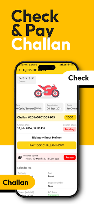 Vehicle Info - RTO, Challan Screenshot 2