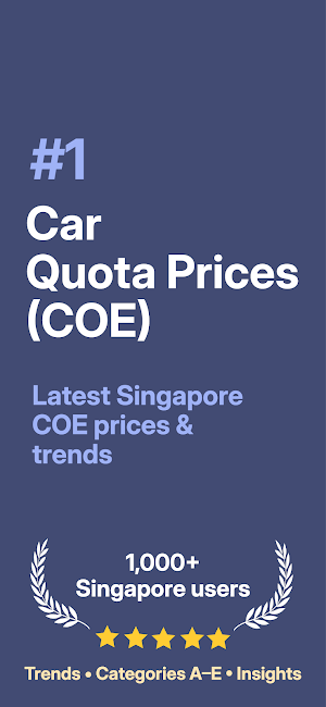 Car Quota Prices SG (COE) Screenshot 0