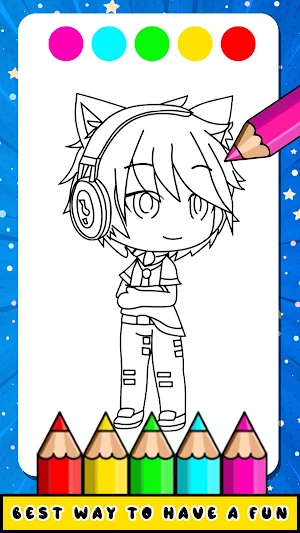 Gacha Anime Coloring Book Life Screenshot 0