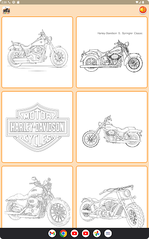 Harley Motorcycle Coloring Screenshot 0