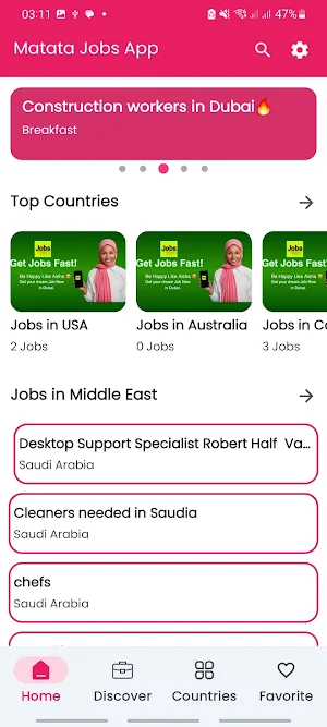 Matata Jobs - Find Jobs Abroad Screenshot 1