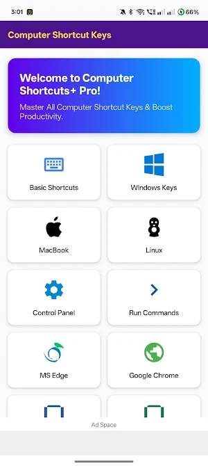 Computer Shortcuts+ Pro Screenshot 0