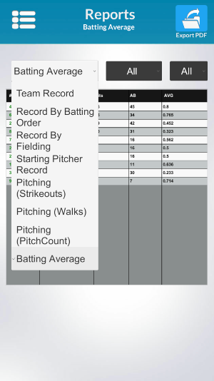 FieldTrack Baseball Stats Manager Screenshot 2