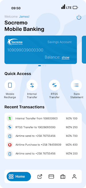 Socremo Mobile Banking Screenshot 0