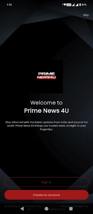 PRIME NEWS 4U Screenshot 1