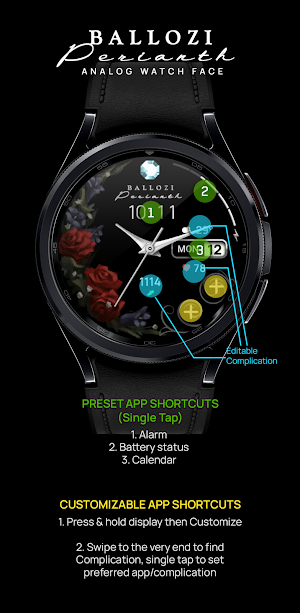 Ballozi PERIANTH Watch Face Screenshot 1