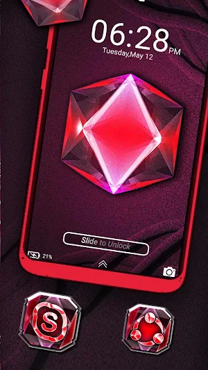 Red Diamond Launcher Theme Screenshot 3