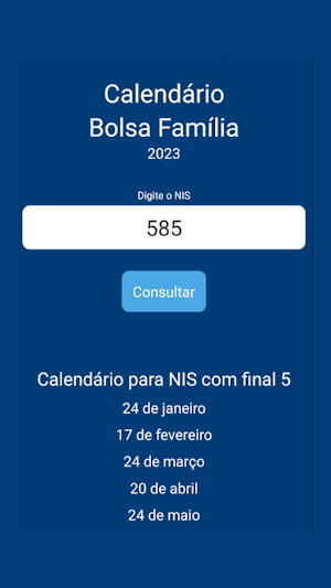 Calendário Bolsa Família 2023 Screenshot 2