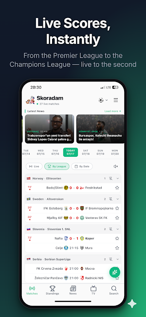 Skoradam Live Scores Screenshot 0