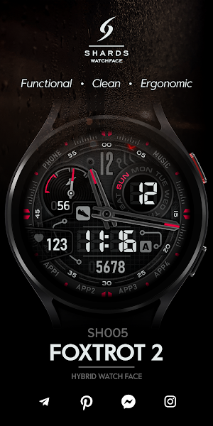 SH005 Watch Face, WearOS watch Screenshot 0