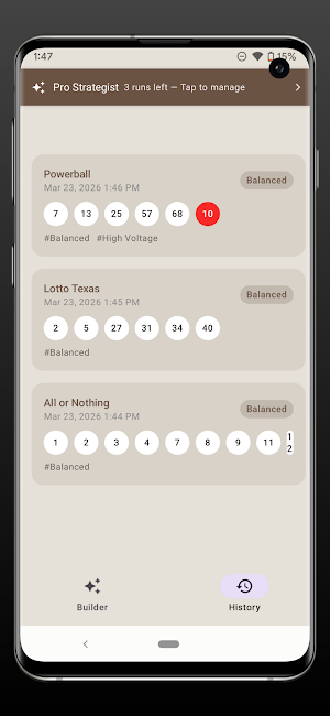 Lottery App Texas Screenshot 1