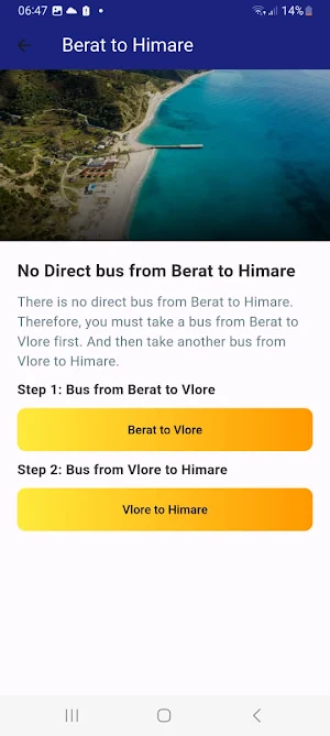 Albania Bus Timetable Screenshot 3