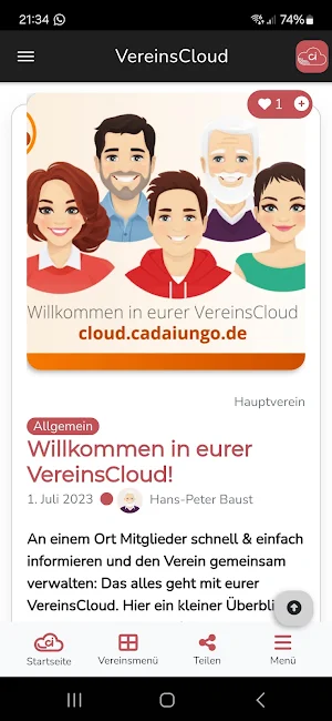 VereinsCloud Screenshot 1