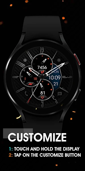 Carbon v7 - Analog Watch Face Screenshot 3