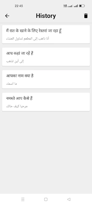 Hindi To Arabic Translator Screenshot 2