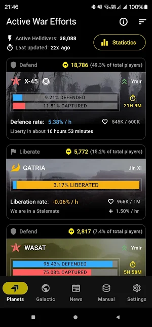 HD2 Galactic War Monitor Screenshot 0