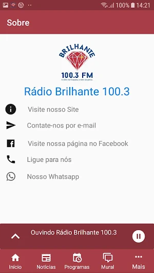 Brilhante FM 100,3 Screenshot 3