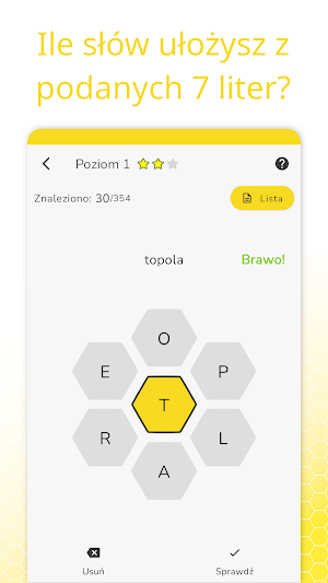 Siedmioliterowe Pangramy Screenshot 0