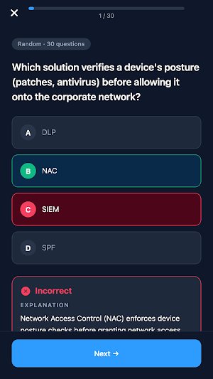 Security+ SY0-701 Practice Screenshot 3