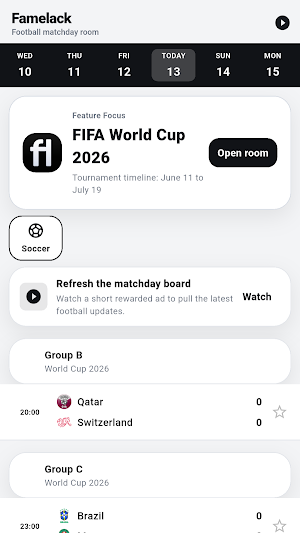 Famelack - Live Scores Screenshot 1
