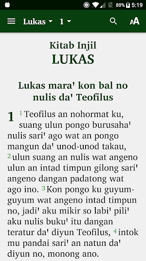 Injil Lukas Dagu Bulusu Screenshot 0