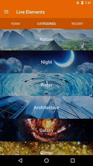Live Elements - Backgrounds & Live Wallpapers Screenshot 2