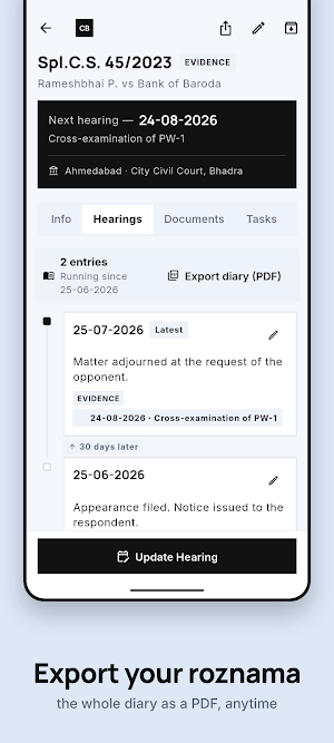CourtBoard: Advocate Diary Screenshot 3