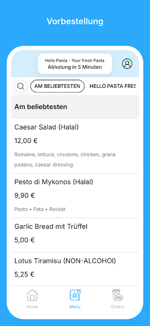 Hello Pasta - Your fresh Pasta Screenshot 1