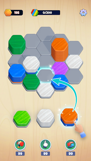 Wooden Hexa Sort Screenshot 0