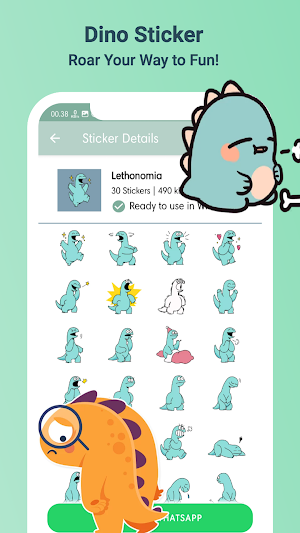 WASticker - Cute Dino Stickers Screenshot 3