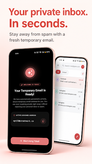 Tmail - Temp mail Screenshot 0