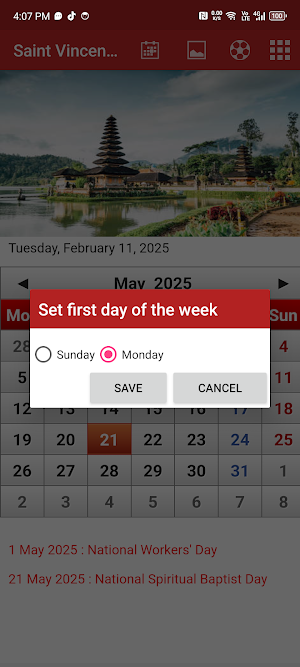 Saint Vincent Calendar 2025 Screenshot 3