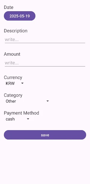 Travel Expenses Tracker Screenshot 2