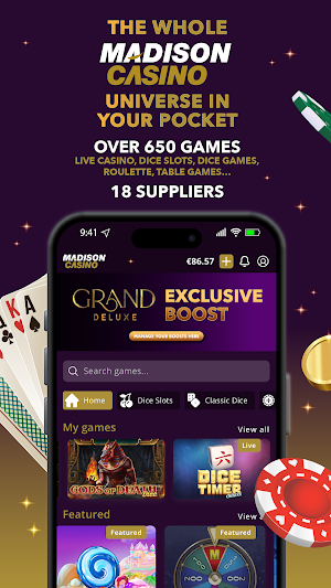 Madison Casino Online Belgium Screenshot 0