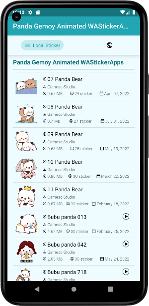 Panda Gemoy Animated WASticker Screenshot 1