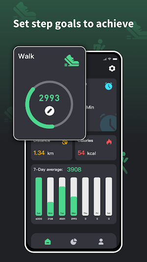 iWalking: track steps, health Screenshot 2