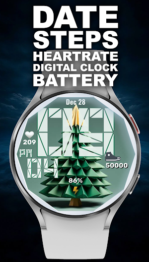 Polygon Tree Watch Face Screenshot 1