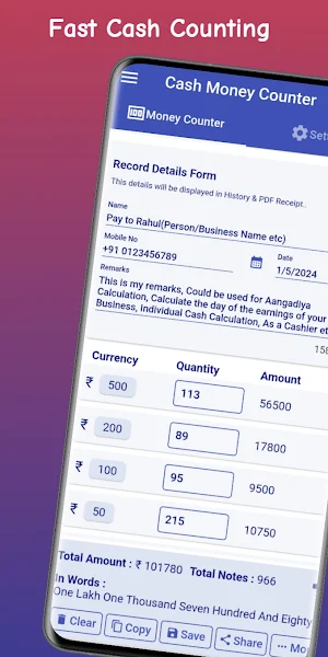 Cash Money Counter Screenshot 0
