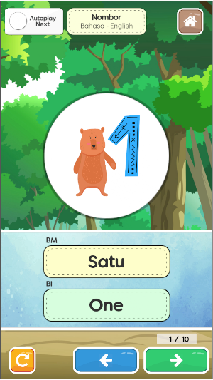 Belajar Nombor 123 Dwibahasa Screenshot 0